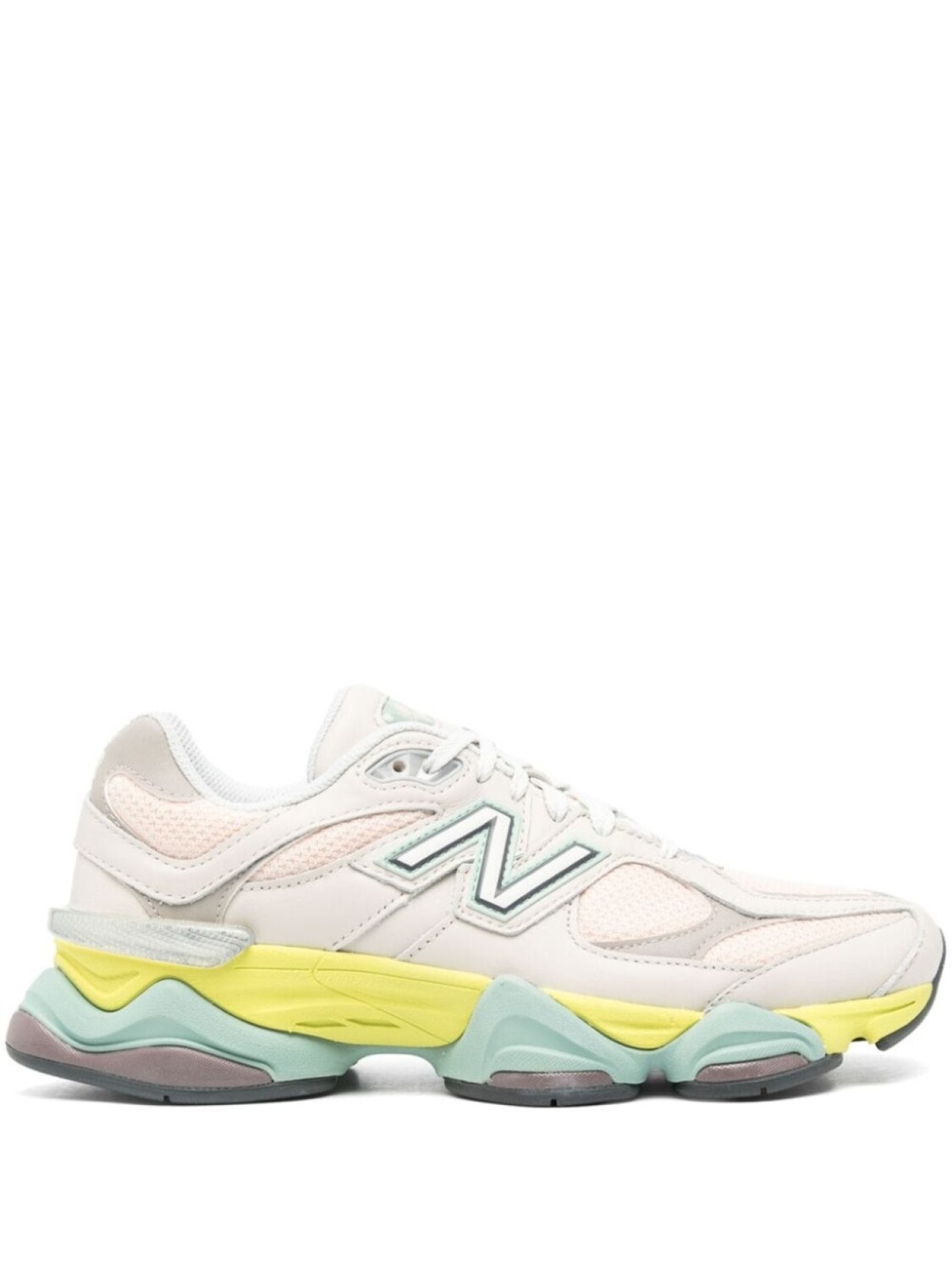 

Кроссовки New Balance 9060 Color Block, серый/желтый