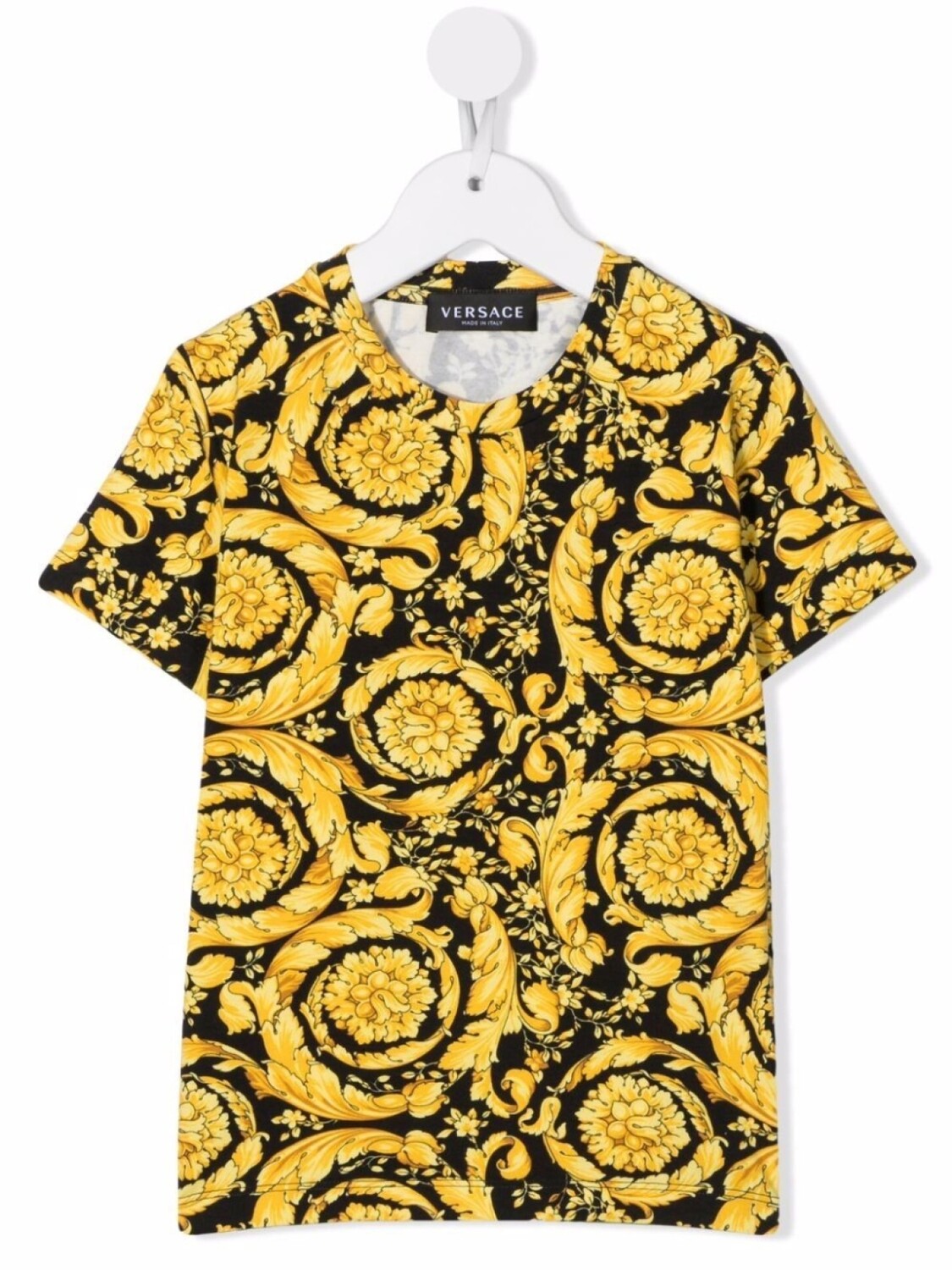 

Versace Kids футболка с узором Baroque, черный