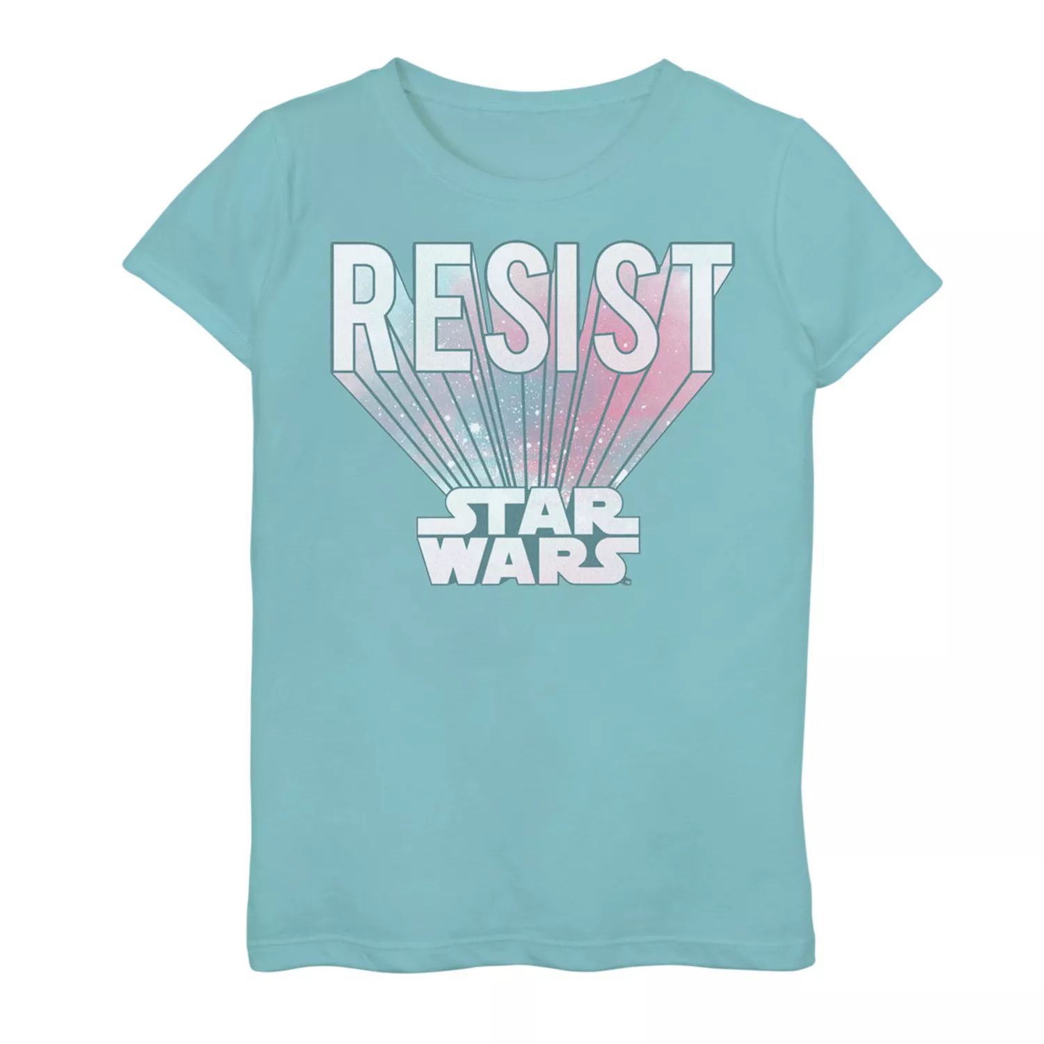 

Футболка с графическим логотипом Star Wars Resist Galaxy для девочек 7–16 лет Star Wars