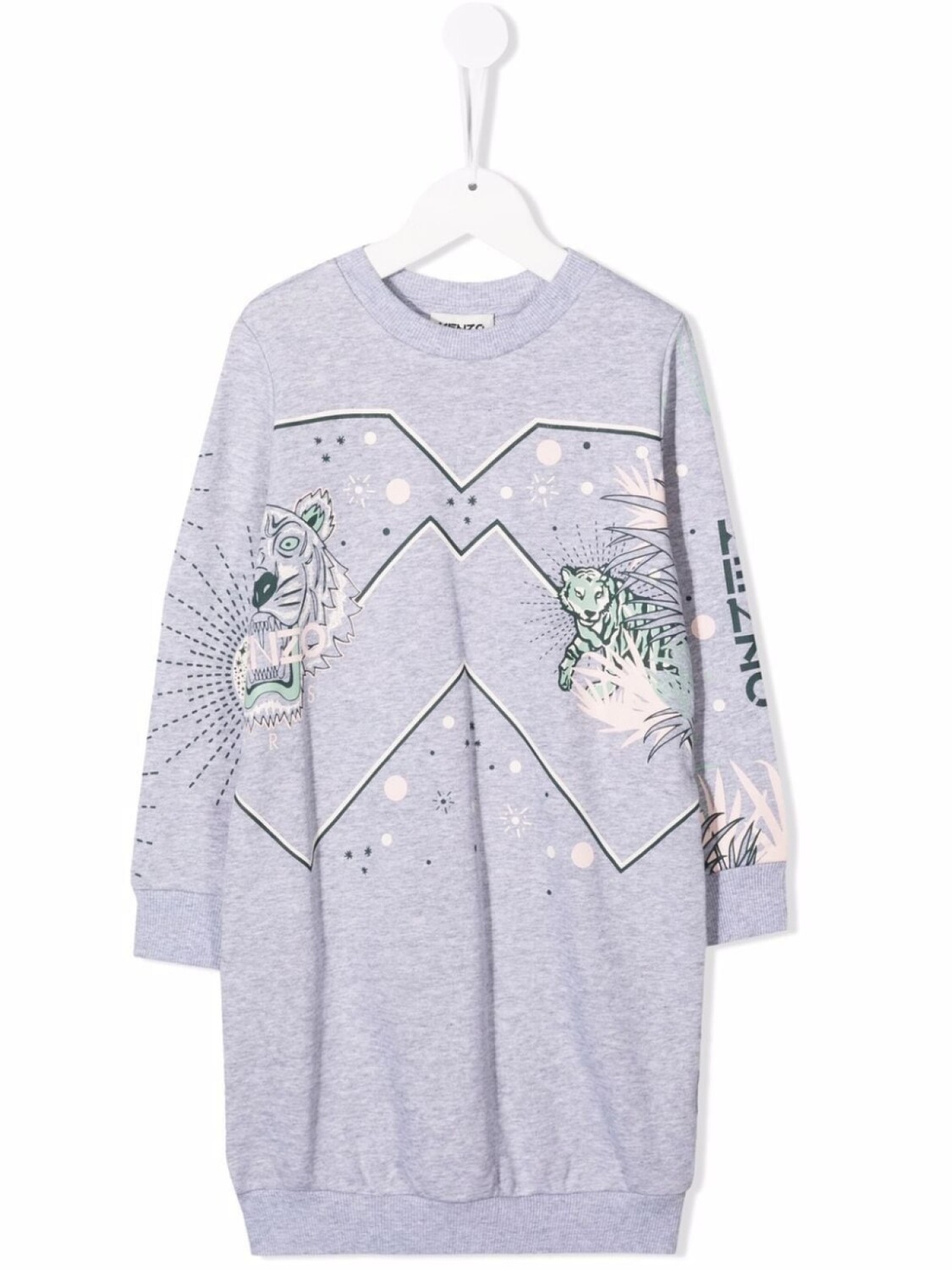 

Kenzo Kids платье с логотипом, серый