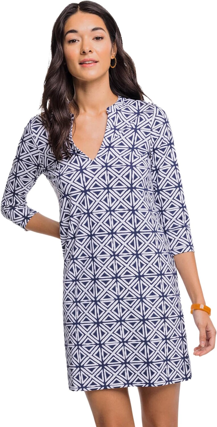 

Платье Alicia с рисунком Geo Performance Southern Tide, цвет Nautical Navy