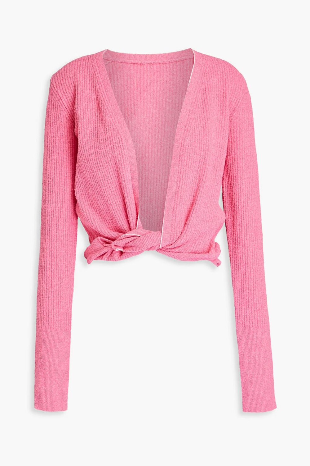 

Топ букле из смесового хлопка в рубчик Jacquemus, розовый
