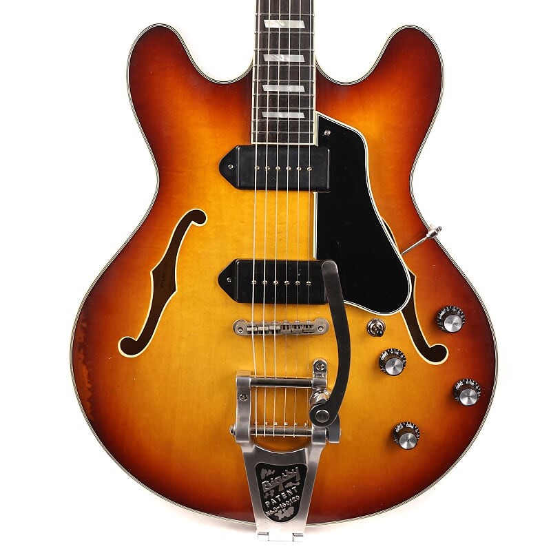 

Электрогитара Eastman T64/v-GB Thinline Hollowbody Antique Goldburst Varnish