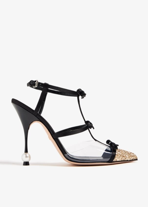 

Туфли Giambattista Valli Love Bow Glitter, черный
