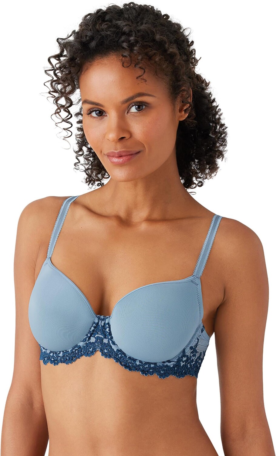 

Кружевной контурный бюстгальтер Embrace Wacoal, цвет Windward Blue/Titan