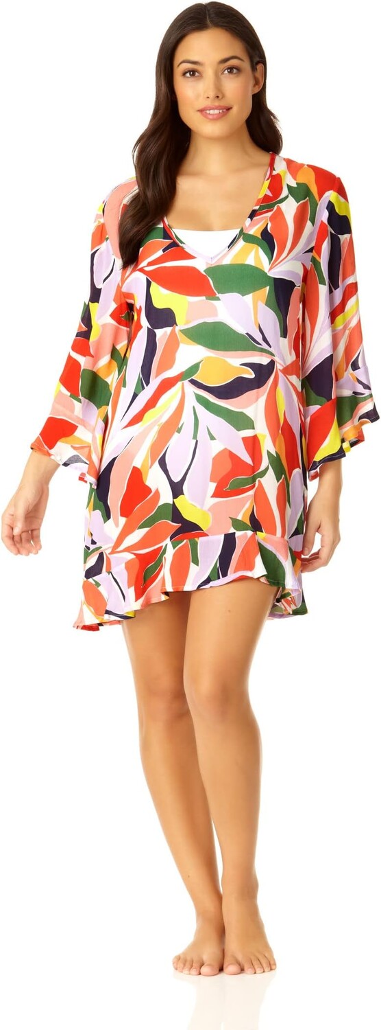 

Туника Anne Cole Flounce V-Neck Tunic, разноцветный