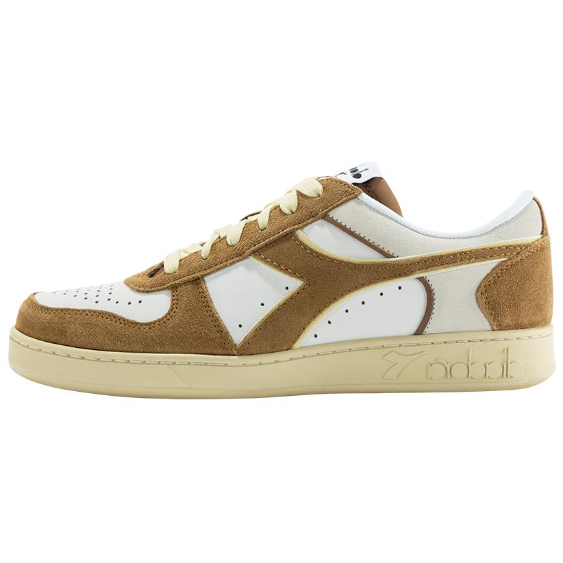 

Кроссовки diadora Magic Basket Skateboarding Shoes Unisex Low-top White/Brown, коричневый