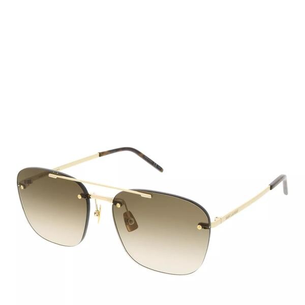 

Солнцезащитные очки sl 309 rimless-003 58 sunglass unisex metal gold-gold- Saint Laurent, желтый