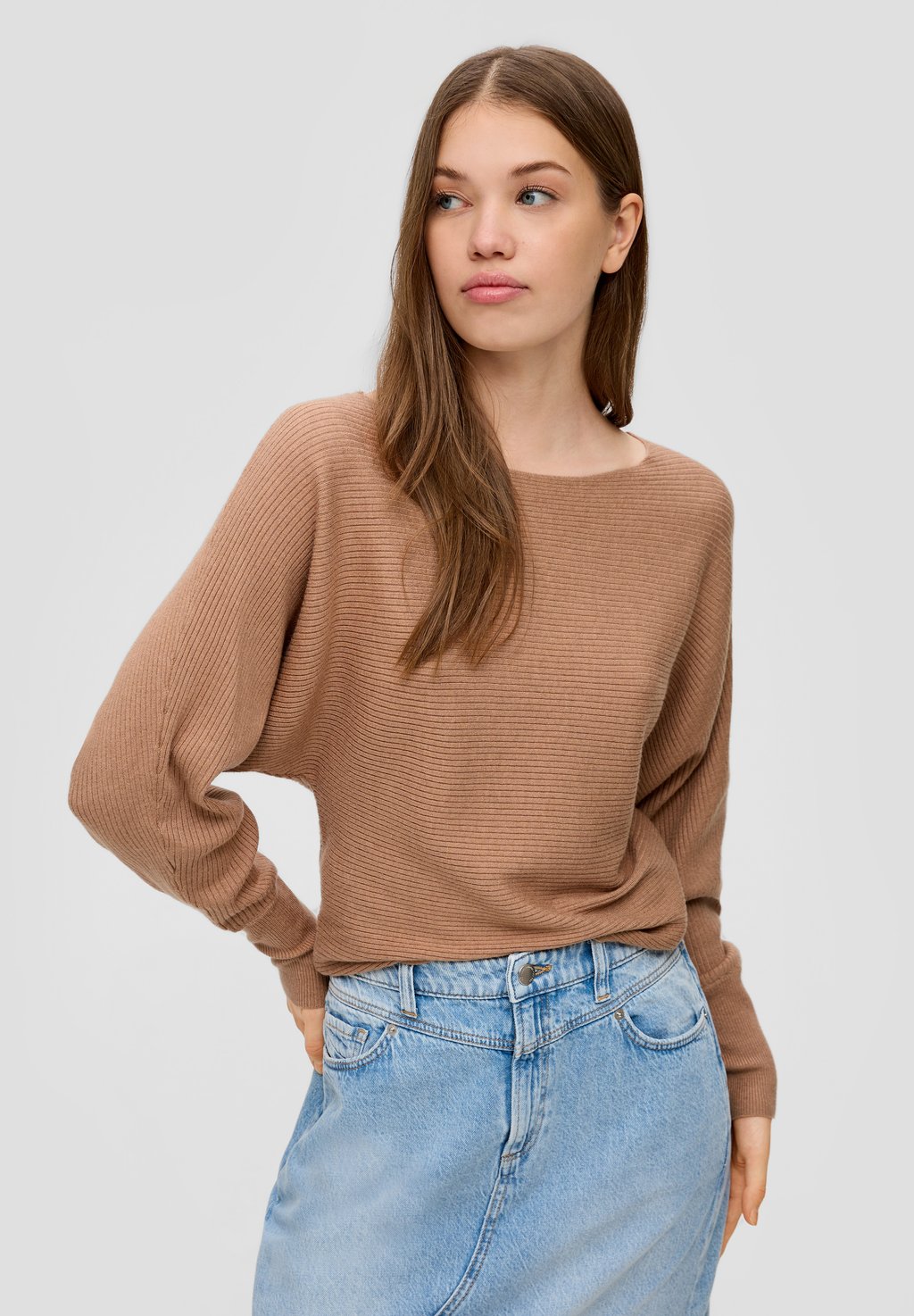 Вязаный свитер QS, цвет sandstein