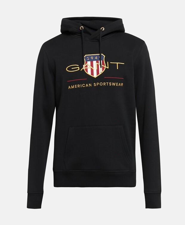 

Топ с капюшоном Gant, черный