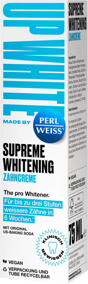 Зубная паста Up White Supreme Whitening 75 мл Perlweiss