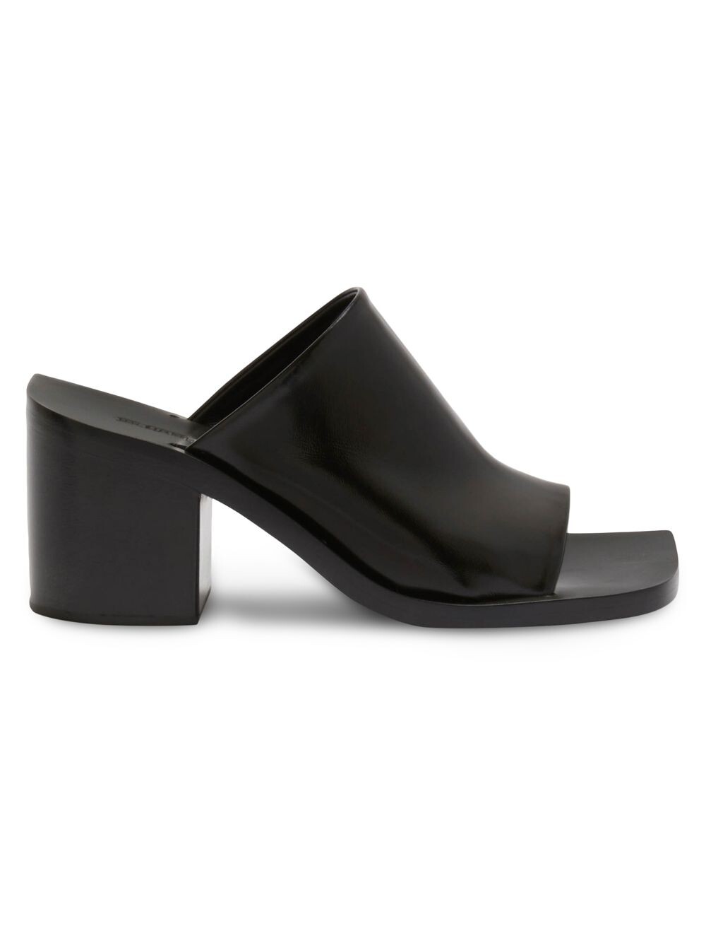

Мюли из матовой кожи с квадратным носком Jil Sander, черный