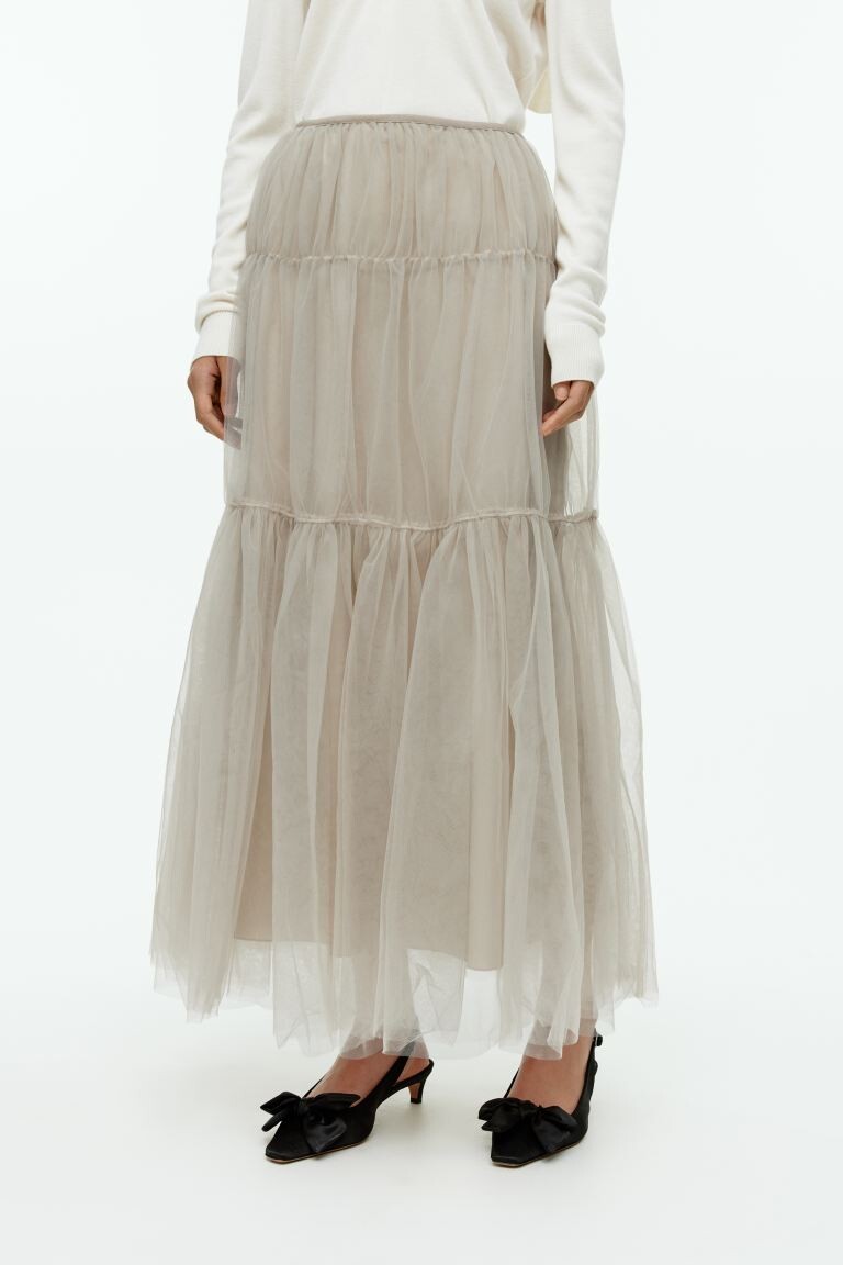 

Юбка из тюля H&M, бежевый