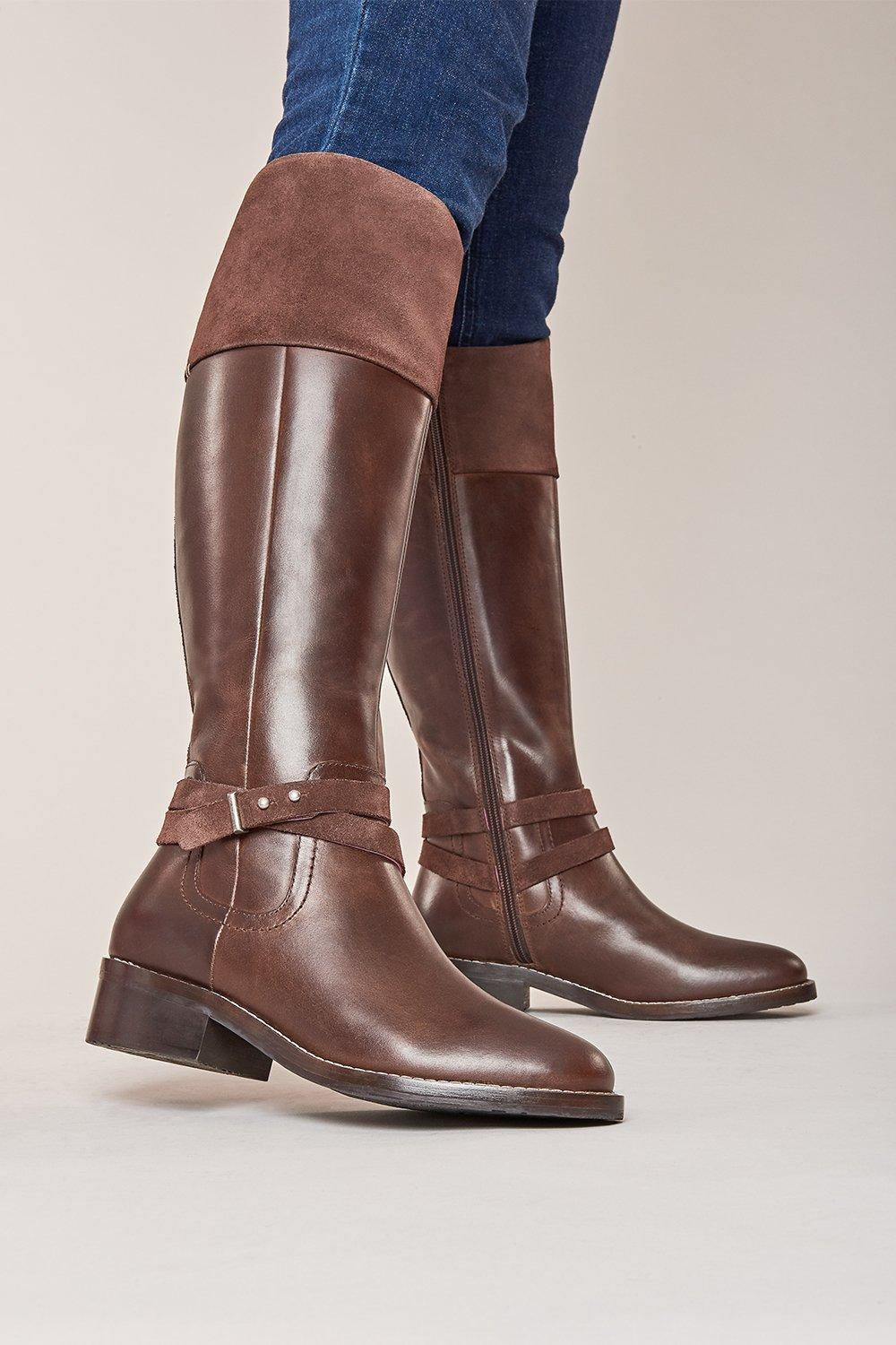 Классические женские кожаные ботинки для верховой езды Cassatt Moshulu, коричневый