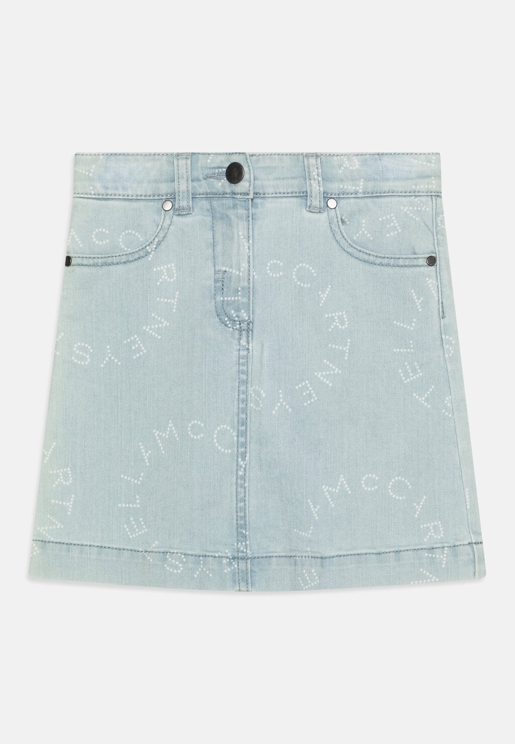 Джинсовая юбка SKIRT GIRL LOGO Stella McCartney Kids, цвет light-blue denim