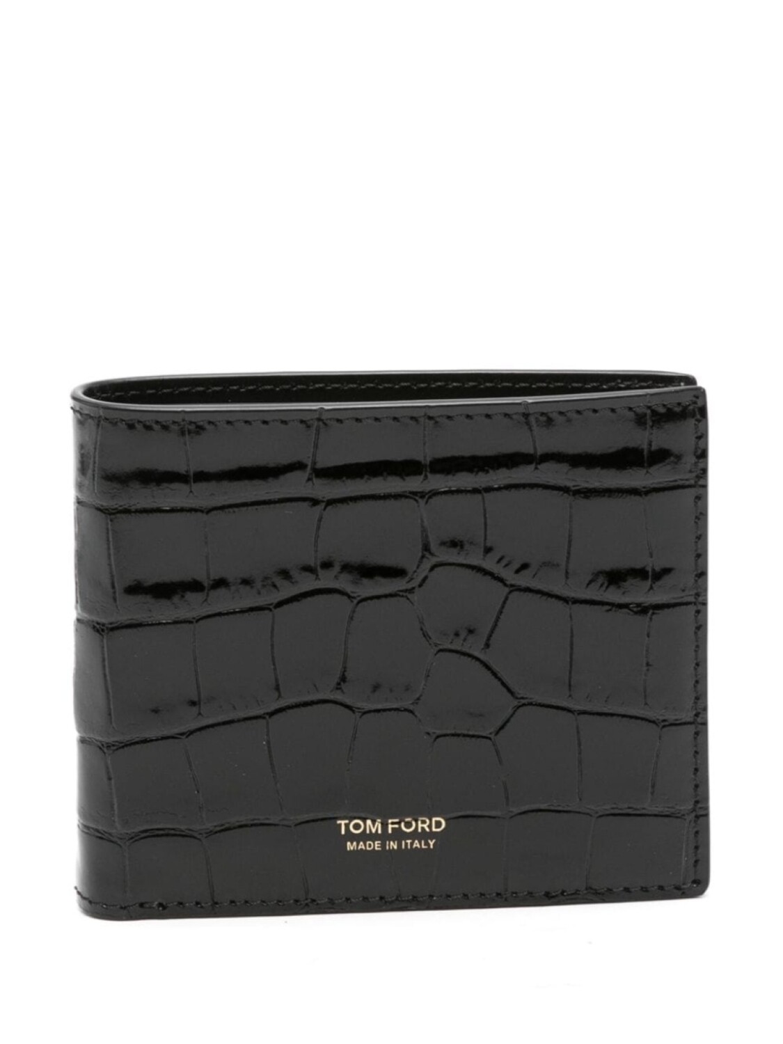 

TOM FORD глянцевый кошелек с эффектом крокодиловой кожи, черный