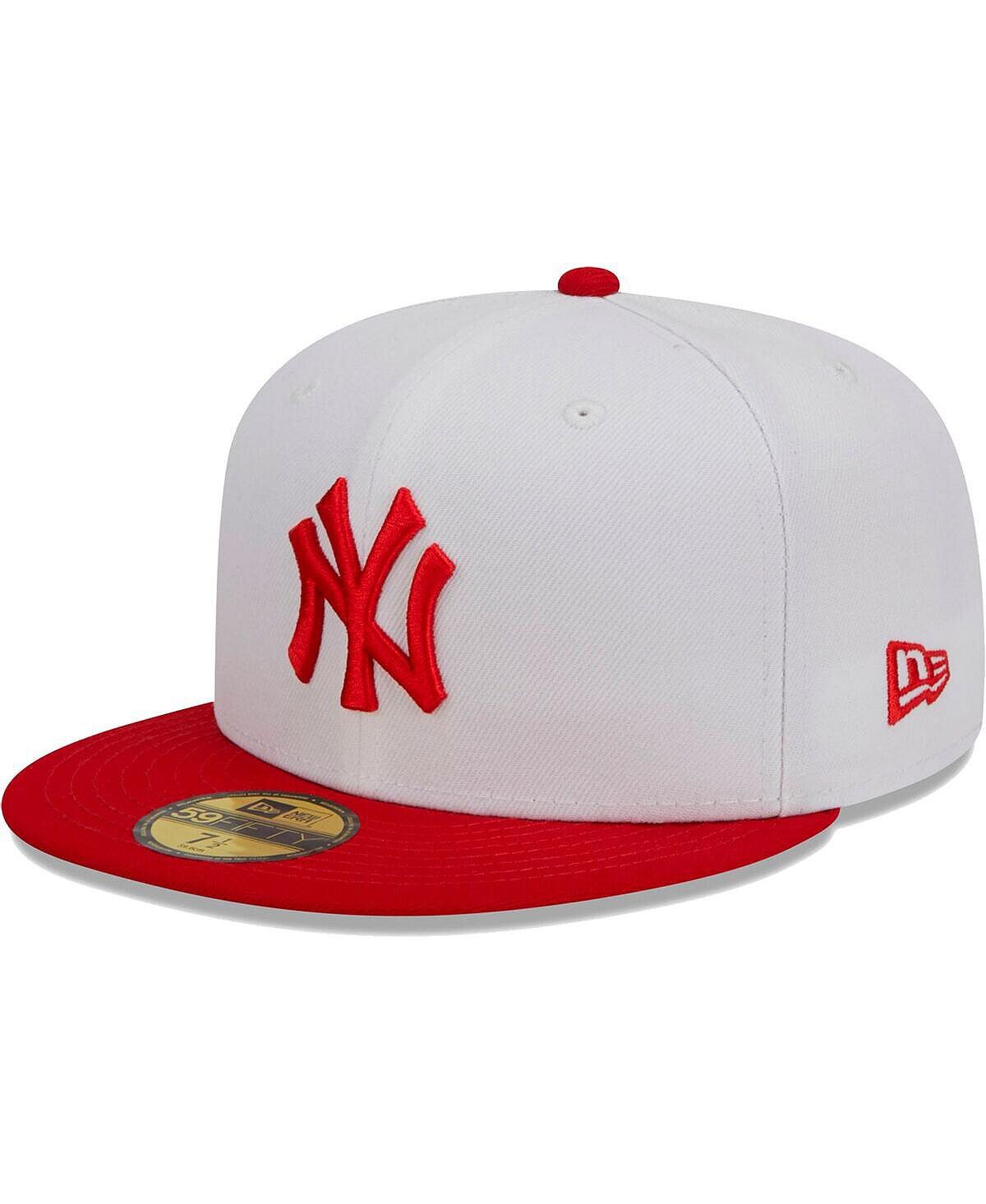

Мужская белая, красная приталенная кепка New York Yankees Optic 59FIFTY New Era
