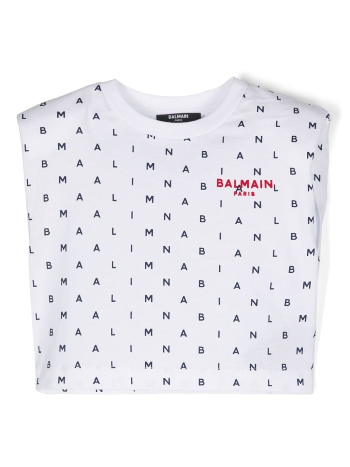 

Футболка без рукавов с логотипом Balmain Kids, белый