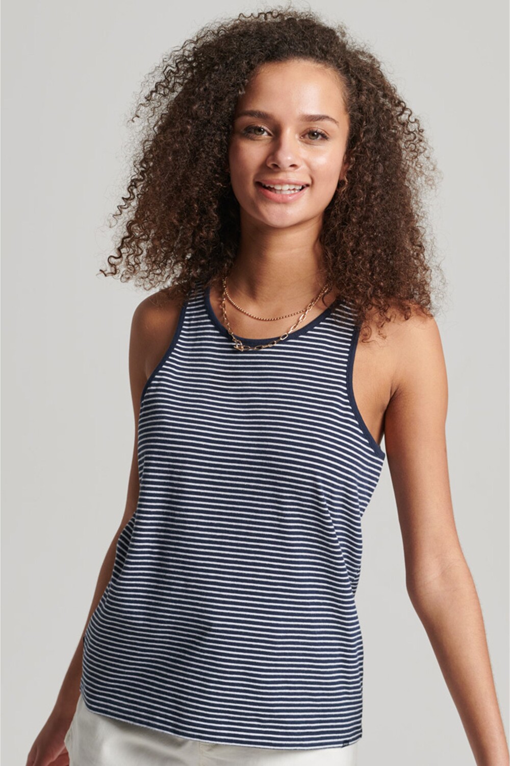 

Полосатая футболка с логотипом Vintage Superdry, синий