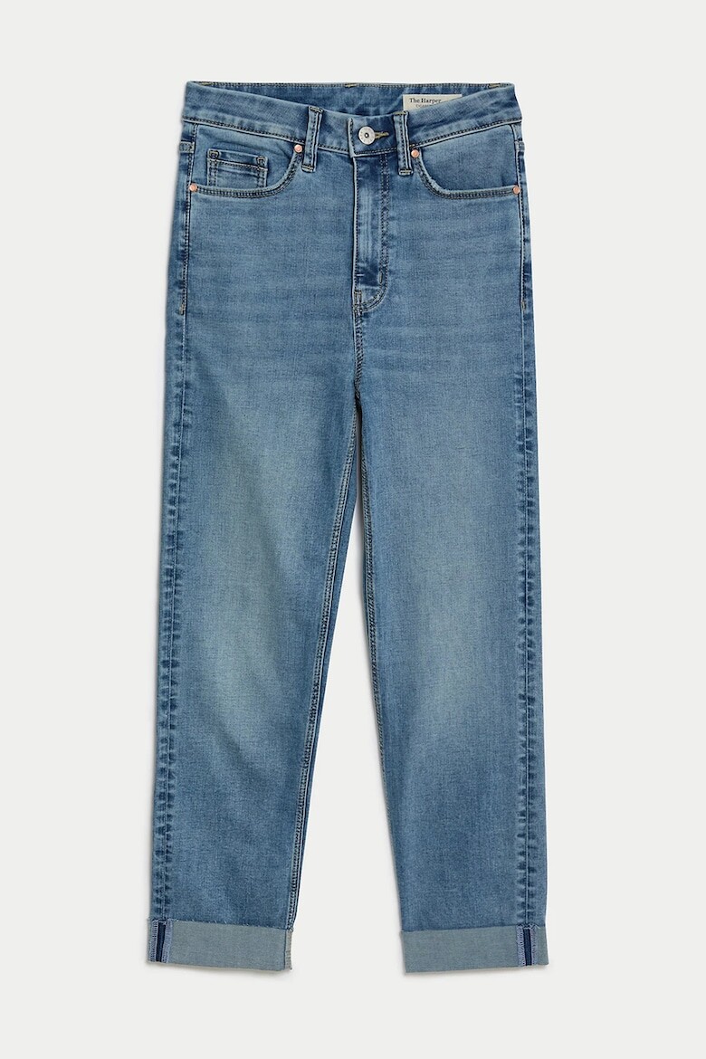 

Прямые джинсы с высокой талией Marks & Spencer, синий