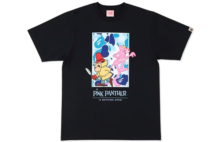 

Футболка Pink Panther X BAPE X Pink Panther для мужчин A Bathing Ape, черный