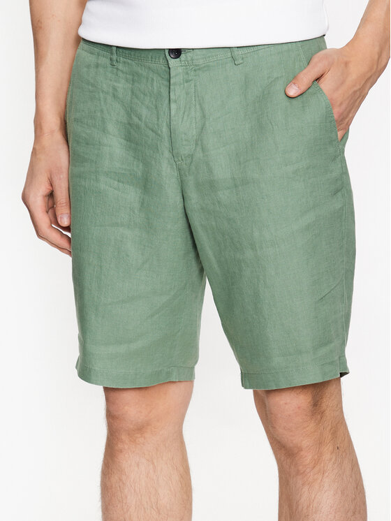 Тканевые шорты стандартного кроя Sisley, зеленый