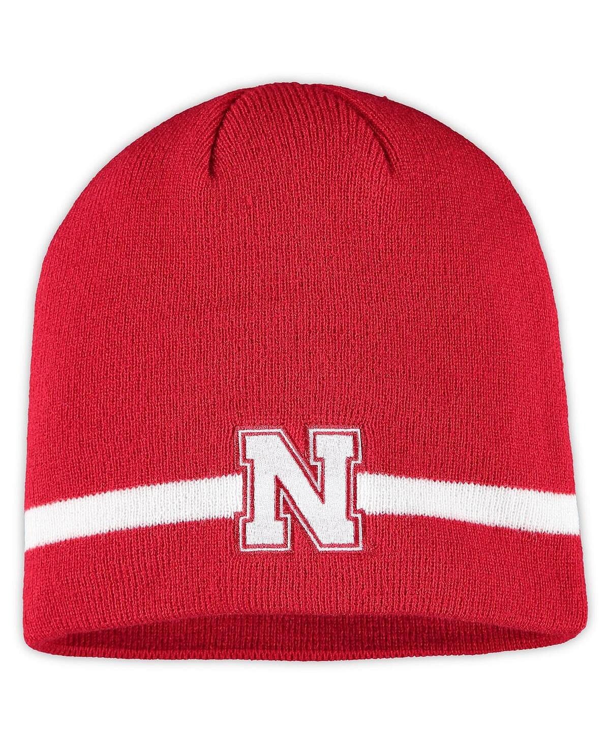 

Мужская вязаная шапка-бини Scarlet Nebraska Huskers Sideline Coaches adidas