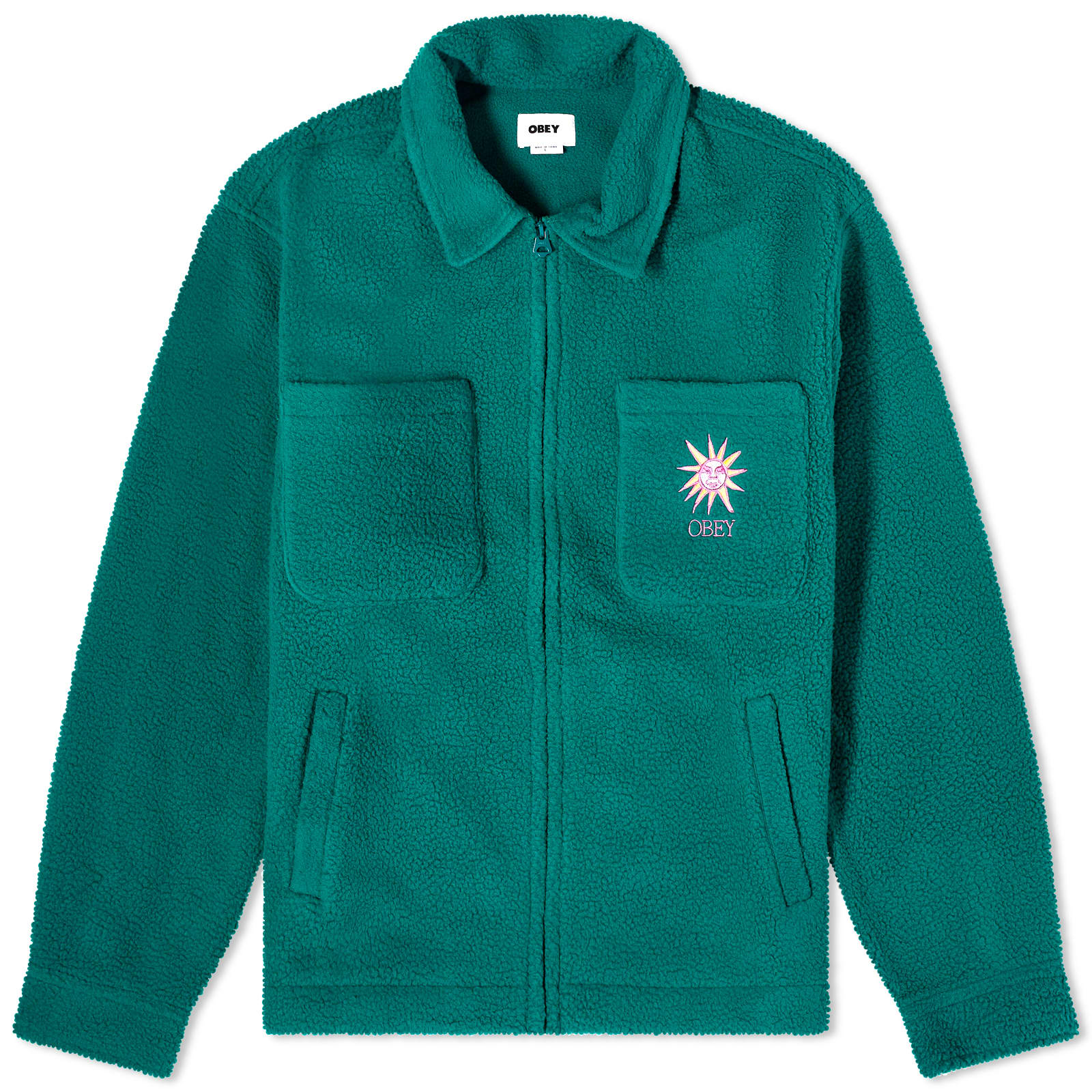 Куртка Obey Canal Polar Fleece Shirt, цвет Adventure Green рубашка поло briana open obey clothing цвет hydrangea