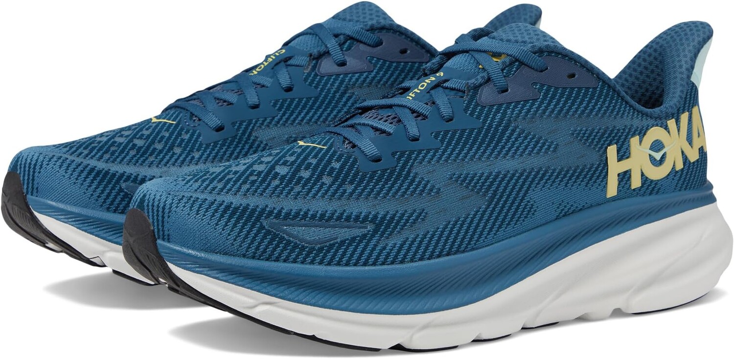 

Кроссовки Clifton 9 Hoka, цвет Midnight Ocean/Blue Steel
