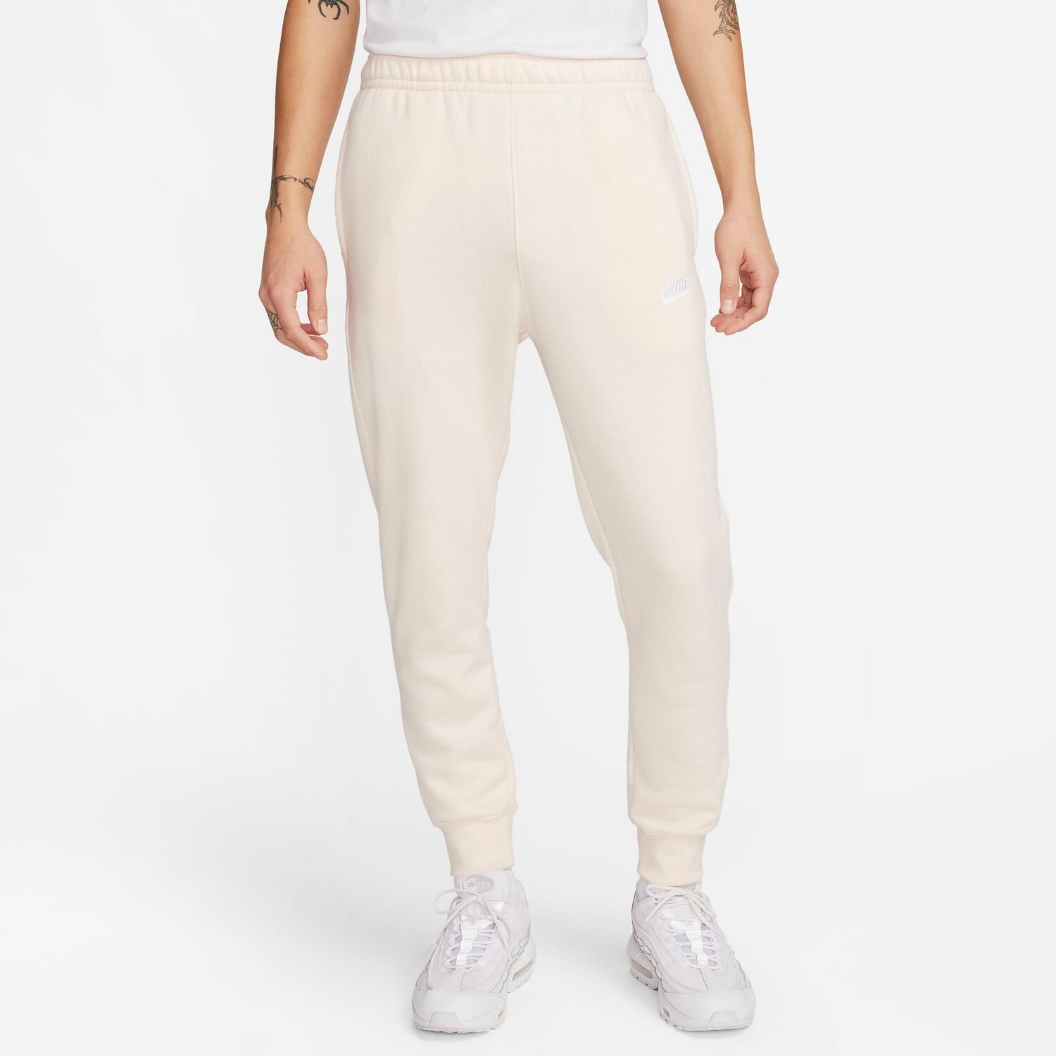 

Брюки-джоггеры с флисовыми манжетами Nike Sportswear Club, бежевый