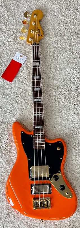 цена Басс гитара Fender Limited Mike Kerr Jaguar Bass, Rosewood Fretboard, Tiger's Blood Orange