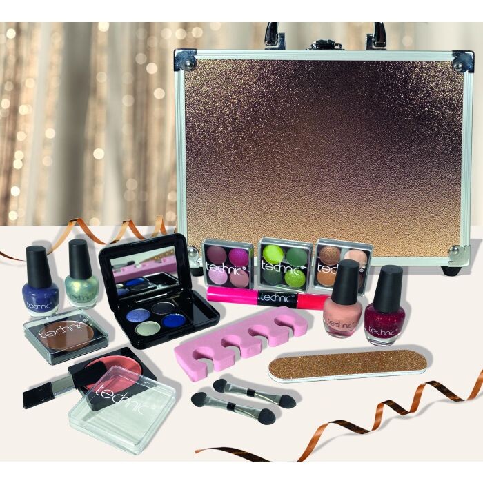 

Туалетная вода унисекс Maletín de Maquillaje y Uñas Gold Technic, Set 13 Productos