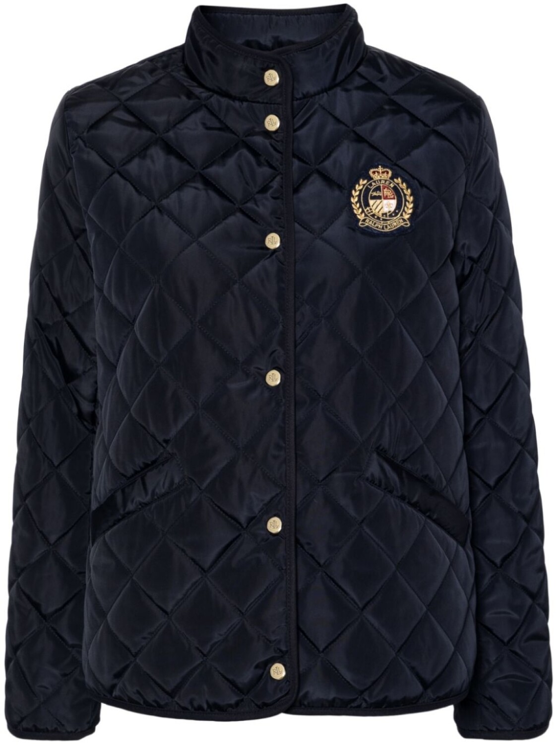 

Lauren Ralph Lauren стеганая куртка с нашивкой-логотипом, синий