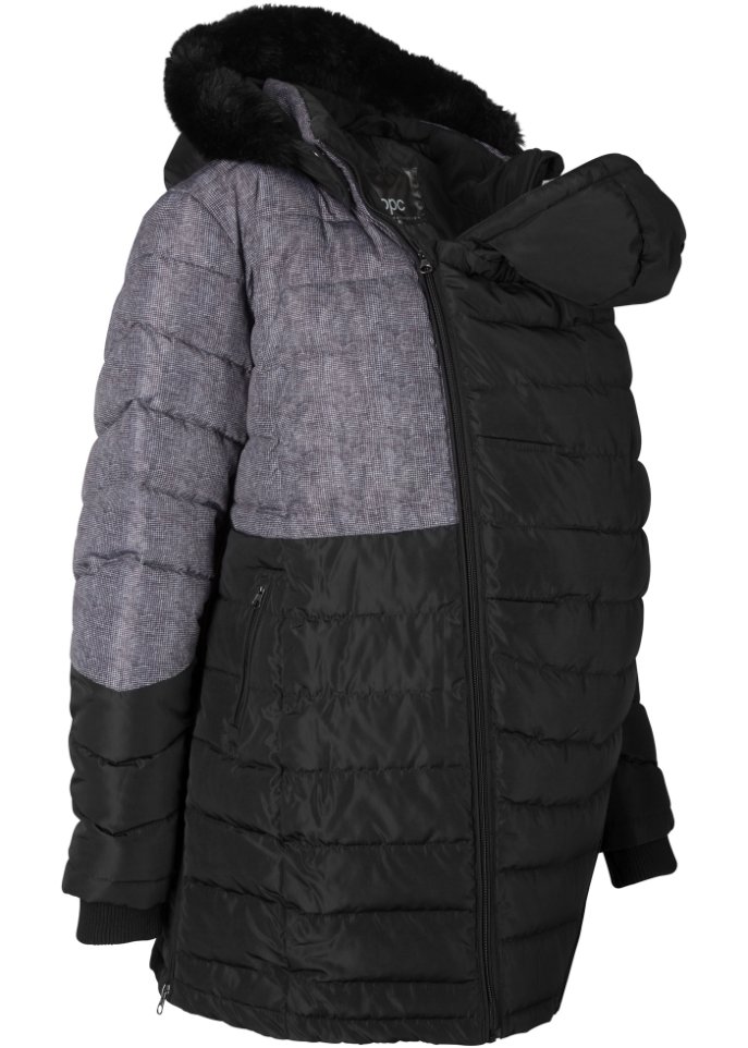 Детская куртка с принтом/зимнее пальто для беременных Bpc Bonprix Collection, черный цена и фото