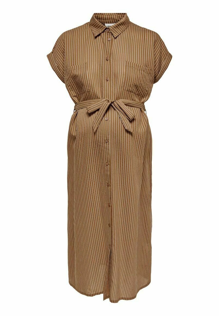 

Классическая рубашка ONLY MATERNITY MAMA KURZÄRMELIGES, цвет tobacco brown