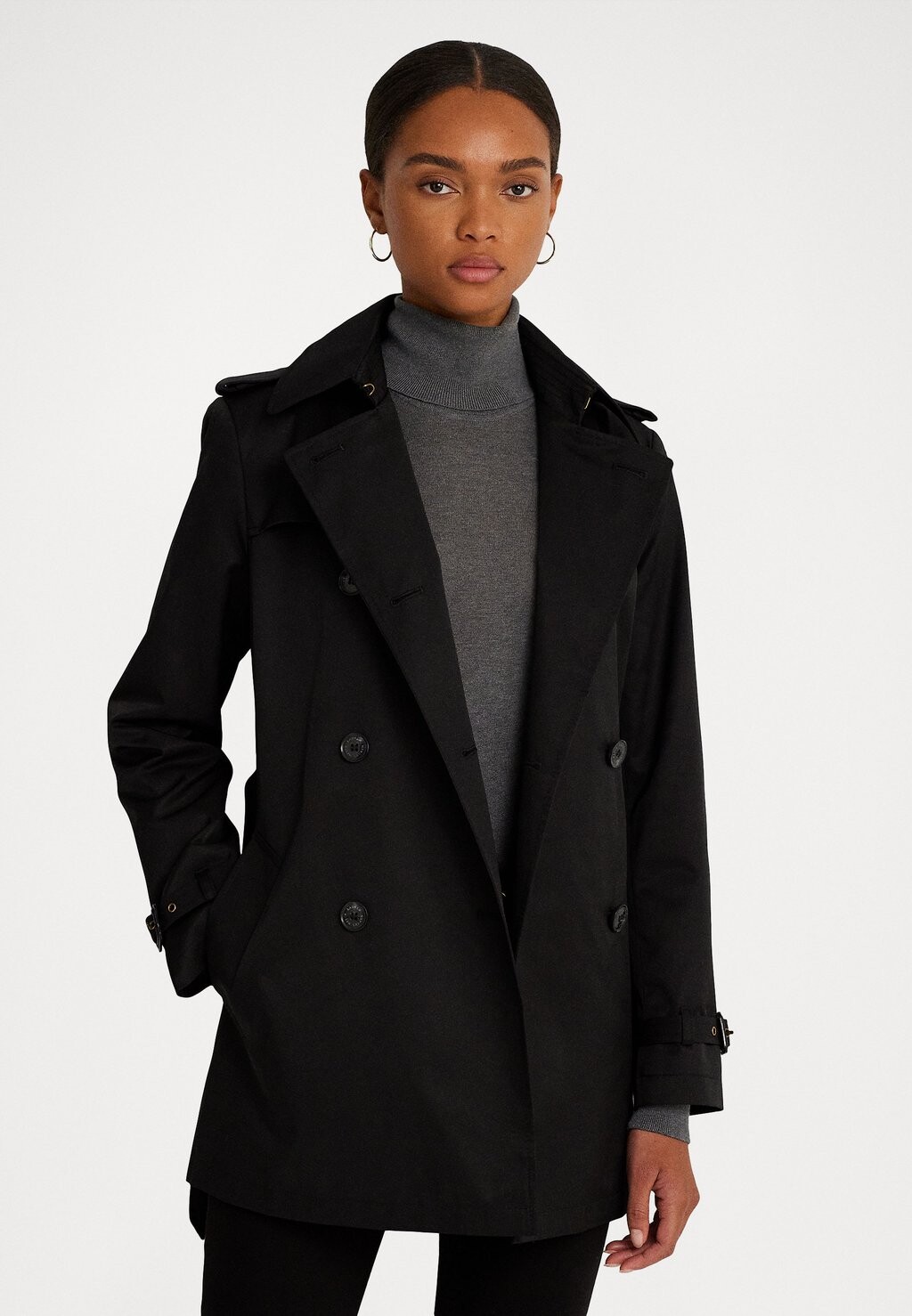 

Тренч Rain Lined Lauren Ralph Lauren, черный
