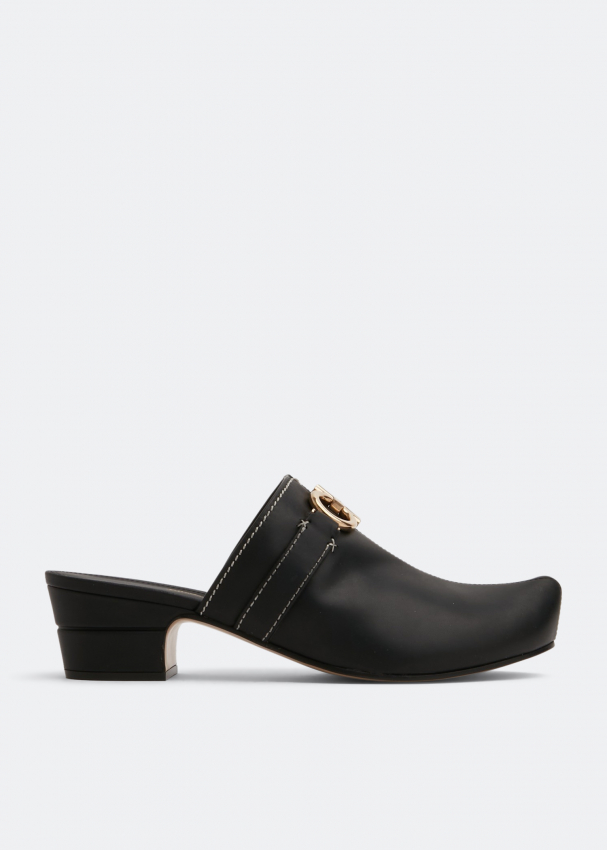 Мюли Ferragamo Gancini, черный женские туфли лодочки без шнуровки lucinda на блочном каблуке easy spirit