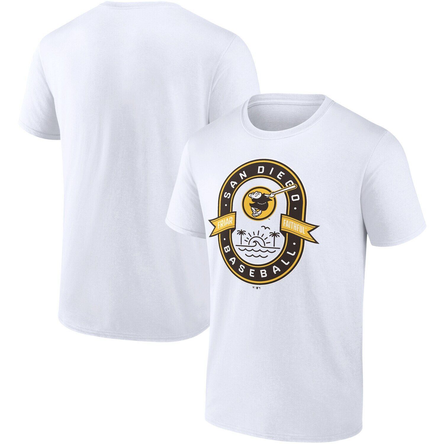 

Мужская белая футболка с логотипом San Diego Padres Cooperstown Collection Iconic Glory Bound Fanatics, Белый