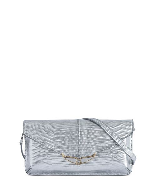 

Кожаный клатч Borderline с тиснением Zadig & Voltaire, цвет Silver