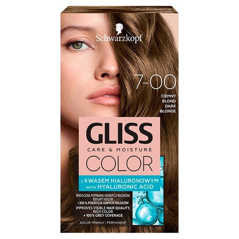 цена Schwarzkopf Gliss Color 7-00 Ciemny Blond краска для волос, 1 шт.