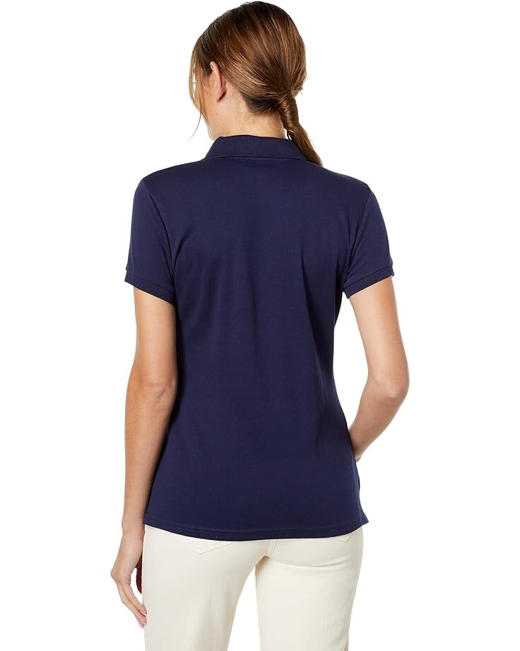 

Поло U.S. POLO ASSN. Solid Small Pony Interlock Polo Shirt, цвет Evening Blue