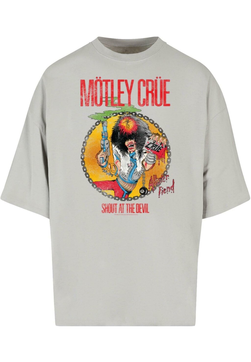 

Футболка с принтом MOTLEY CRUE ALLISTER FIEND SATD TOUR HUGE TEE Merchcode, цвет lightasphalt