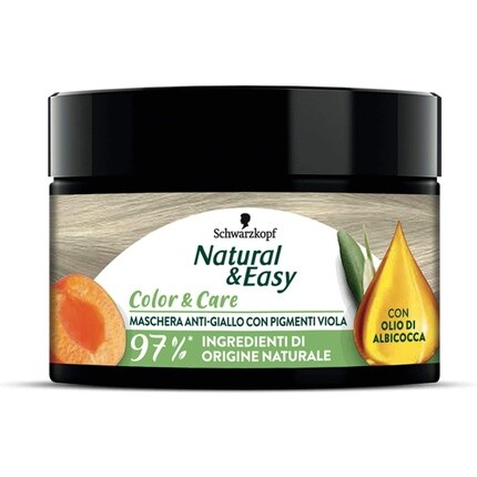 

Schwarzkopf Natural & Easy Питательная маска против желтизны для седых волос с абрикосовым маслом 150 мл