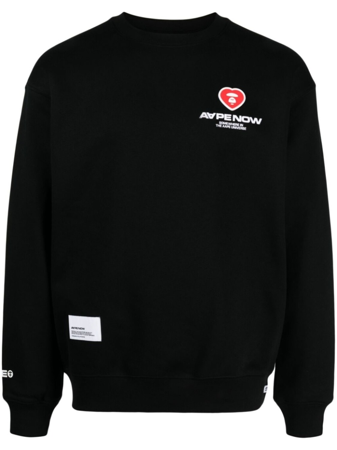 

Толстовка из джерси с вышитым логотипом AAPE BY *A BATHING APE, черный