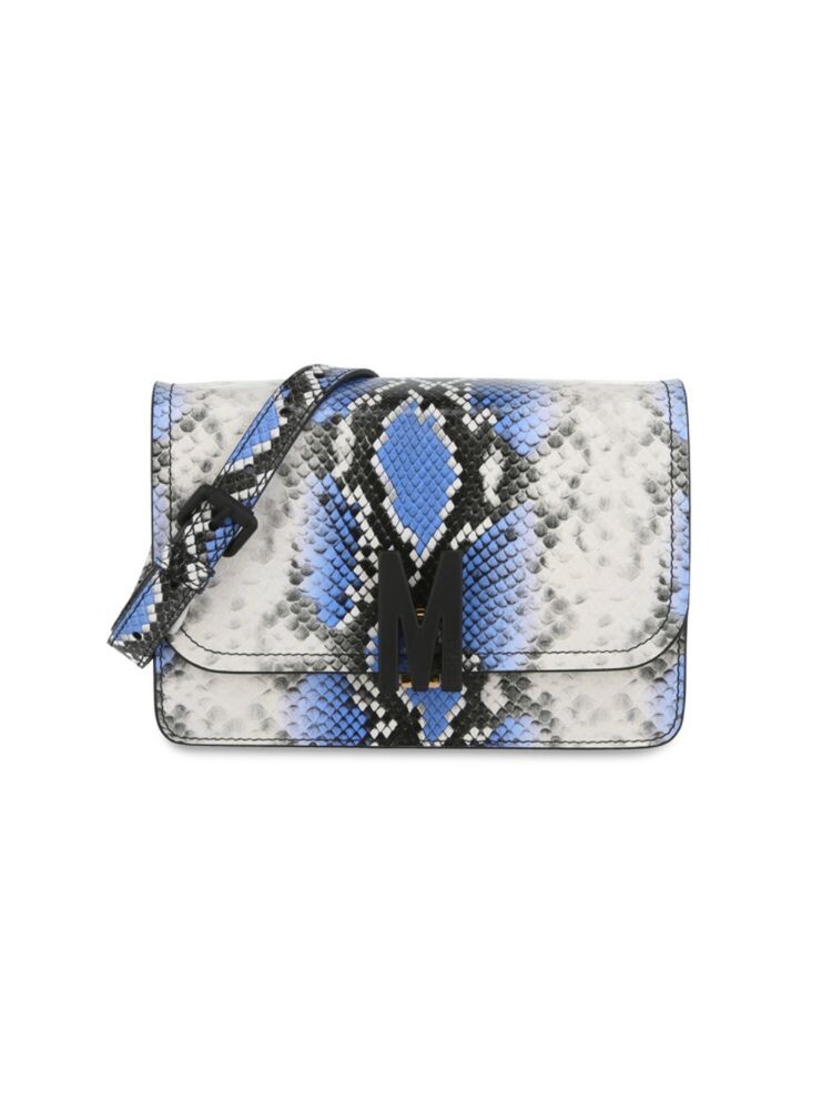 

Сумка на плечо из тисненой кожи Moschino, синий