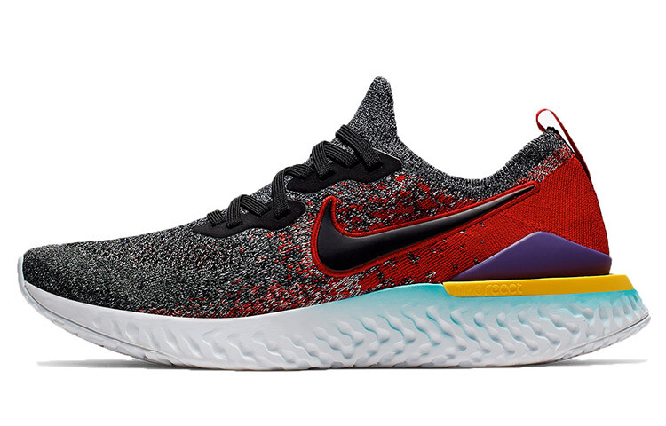 

Nike Epic React Flyknit 2 Черный Hyper Jade University Красный