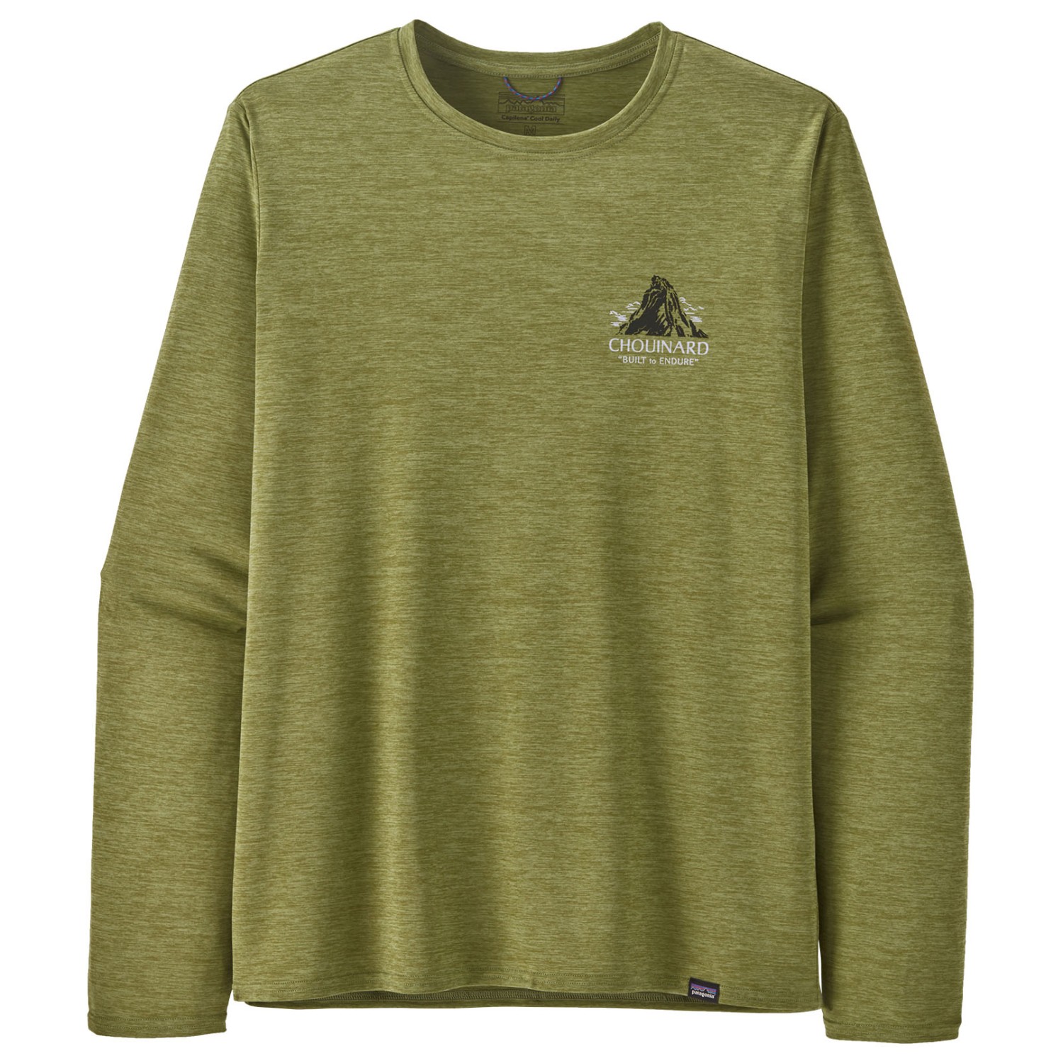 Функциональная рубашка Patagonia L/S Cap Cool Daily Graphic Shirt Lands, цвет Chouinard Crest/Buckhorn Green X Dye
