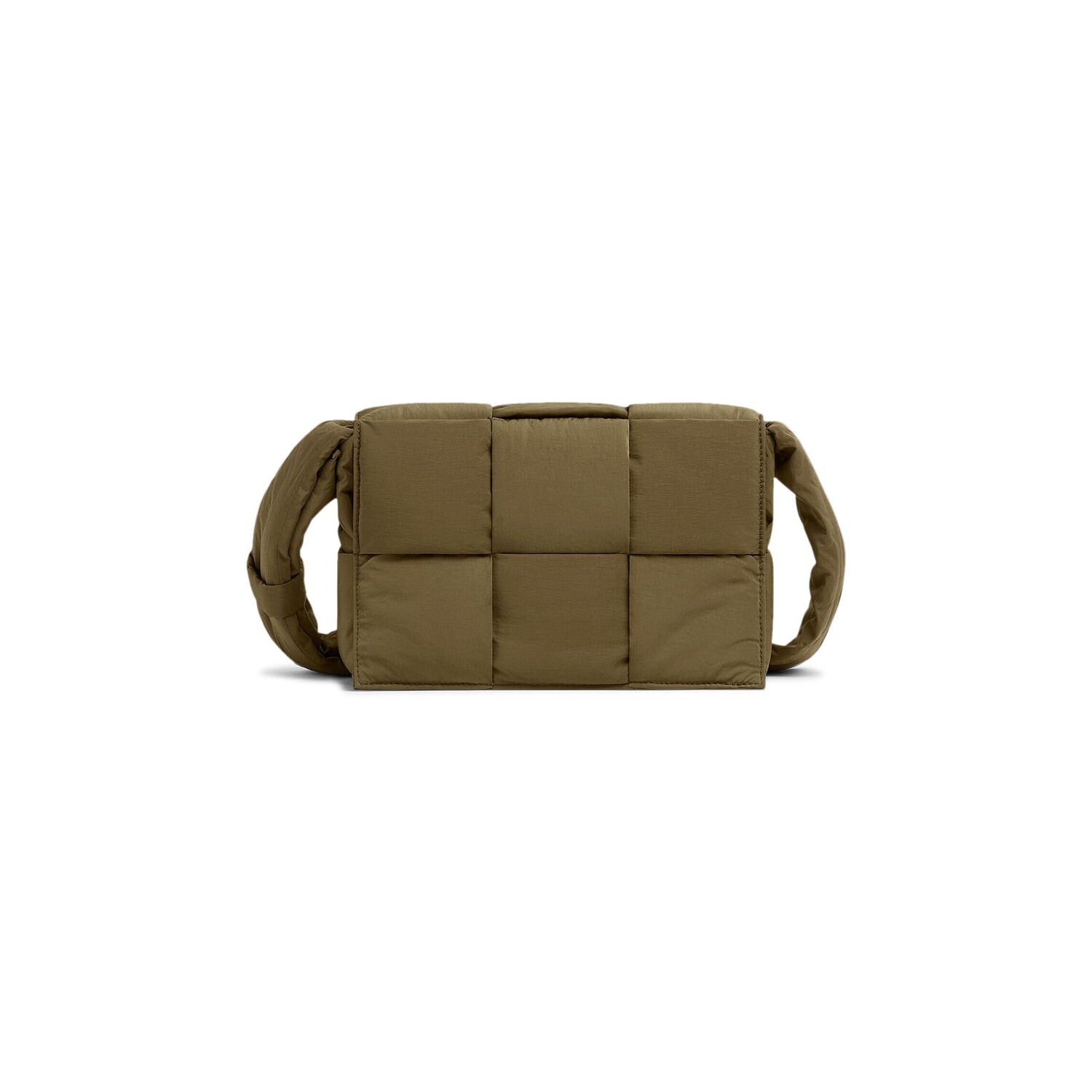 

Маленькая мягкая сумка-кассета Bottega Veneta Tech, цвет Mud/Silver