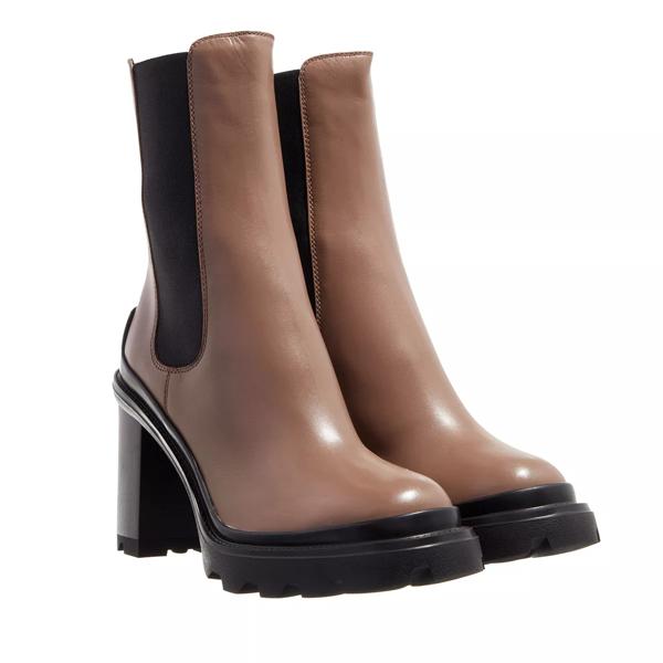 

Сапоги heeled boots leather beige/black Tod'S, коричневый