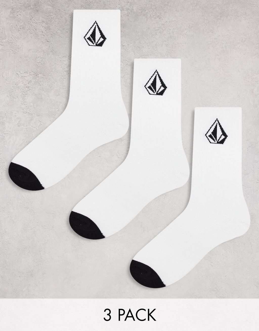 

Комплект из 3 белых носков Volcom